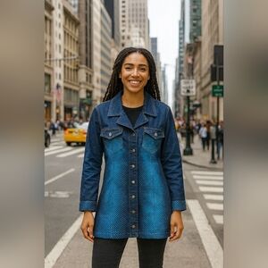 Vtg Rare Baby Phat Y2k Denim Womens M Jacket skater Streetwear 90s Grunge